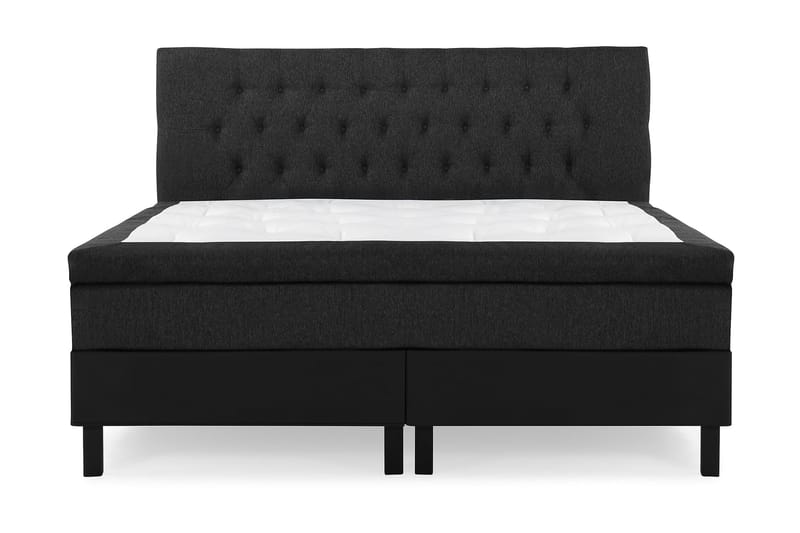 Lucky Komplett Sängpaket 180x200 Memory Diamant - Svart/Grå/PU - Möbler - Säng - Kontinentalsäng