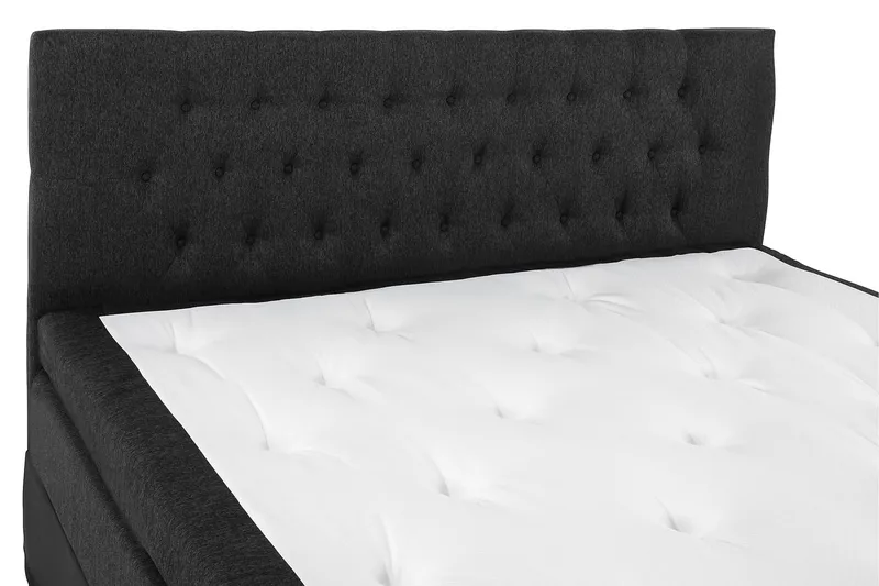 Lucky Komplett Sängpaket 180x200 Memory Diamant - Svart/Grå/PU - Möbler - Säng - Kontinentalsäng
