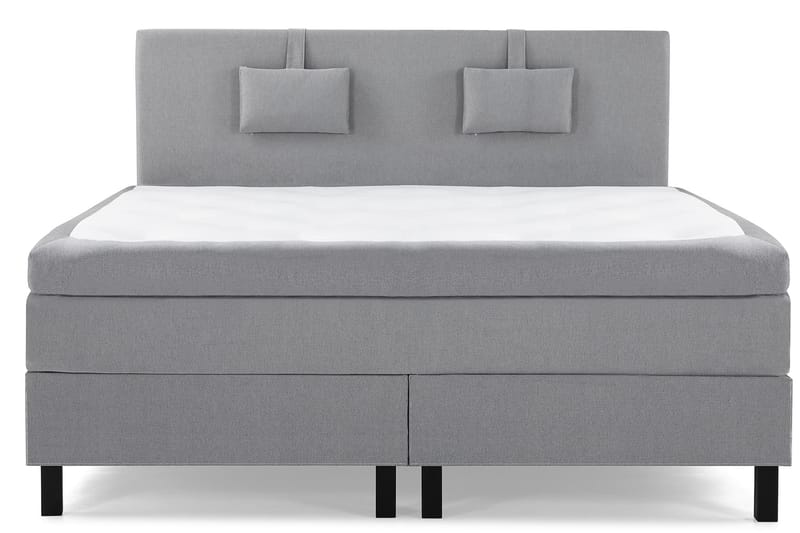 Lucky Komplett Sängpaket 180x200 Memory Slät Sänggavel - Nackkudde Liten Mellangrå - Möbler - Säng - Komplett sängpaket