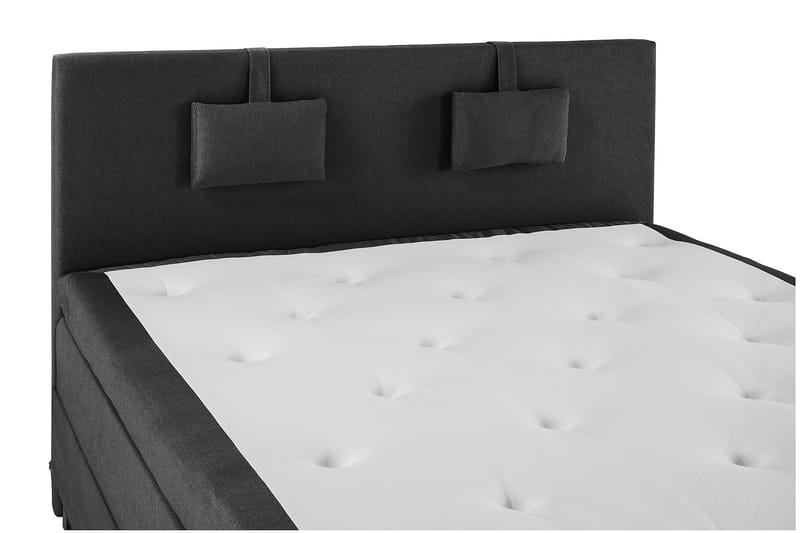 Lucky Komplett Sängpaket 180x200 Memory Slät  Sänggavel - Nackkudde Liten Svart/Grå - Möbler - Säng - Komplett sängpaket