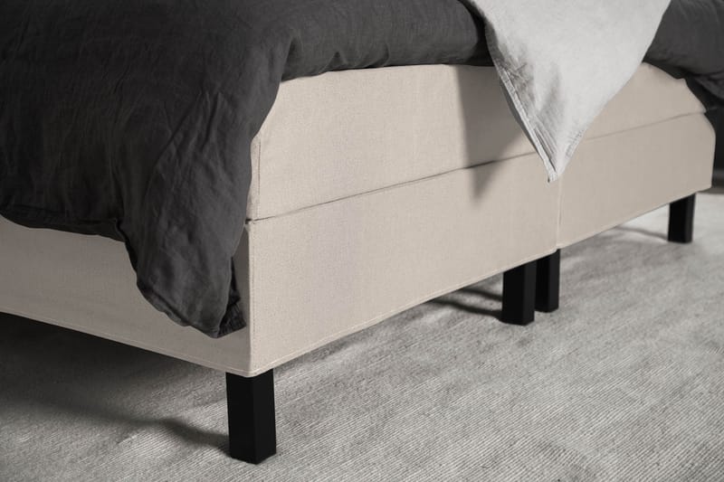 Lucky Komplett Sängpaket 180x200 Memory Slät Sänggavel - Nackkudde Stor Beige - Möbler - Säng - Komplett sängpaket