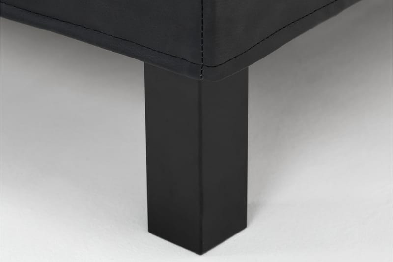 Lucky Komplett Sängpaket 180x200 Memory Slät  Sänggavel - Nackkudde Stor Svart/Grå/PU - Möbler - Säng - Komplett sängpaket