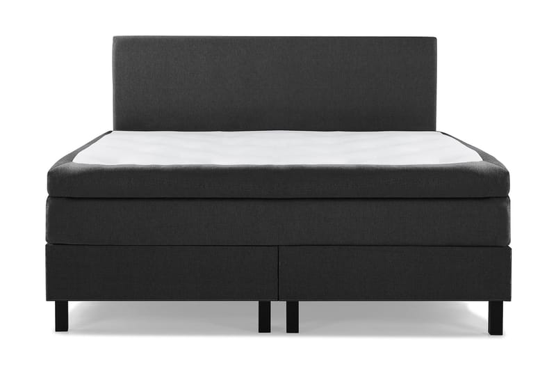 Lucky Komplett Sängpaket 180x200 Memory Slät Sänggavel - Svart/Grå/PU - Möbler - Säng - Komplett sängpaket