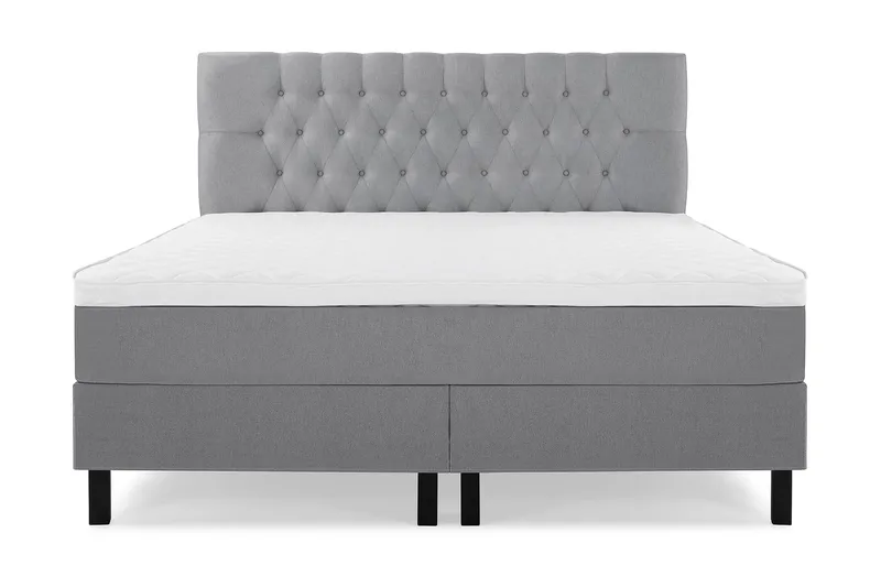 Lucky Komplett Sängpaket 180x200 Skum Diamant Sänggavel - Mellangrå - Möbler - Säng - Kontinentalsäng