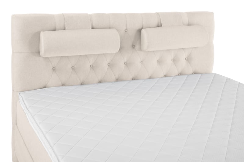 Lucky Komplett Sängpaket 180x200 Skum Diamant Sänggavel - Nackkudde Stor Beige - Möbler - Säng - Komplett sängpaket