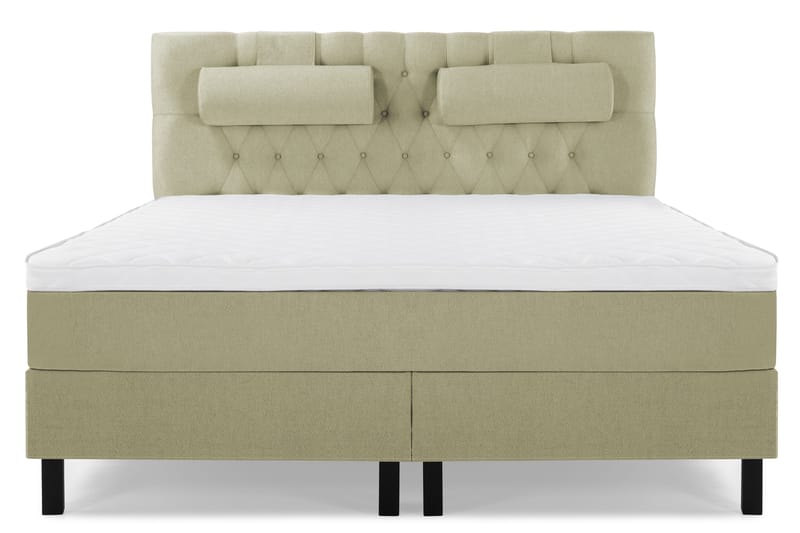 Lucky Komplett Sängpaket 180x200 Skum Diamant Sänggavel - Nackkudde Stor Grön - Möbler - Säng - Kontinentalsäng