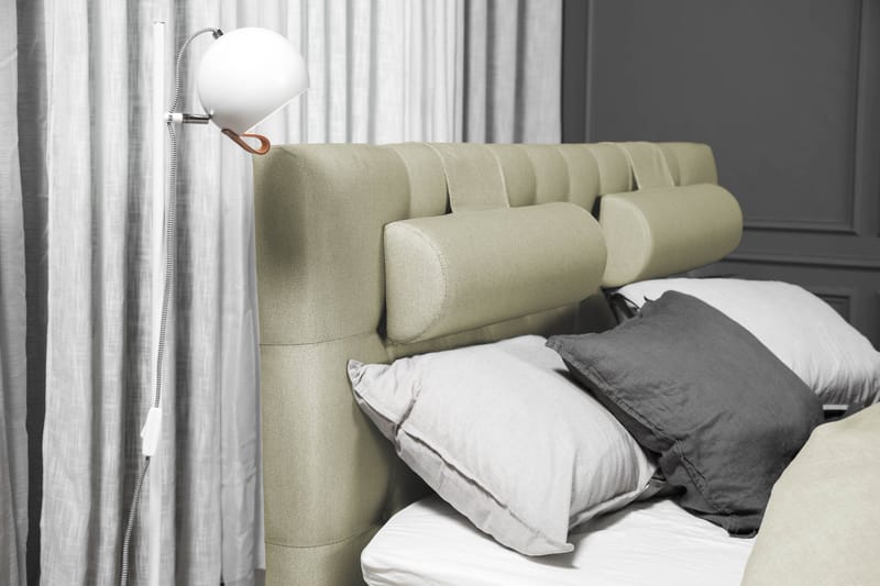 Lucky Komplett Sängpaket 180x200 Skum Diamant Sänggavel - Nackkudde Stor Grön - Möbler - Säng - Kontinentalsäng