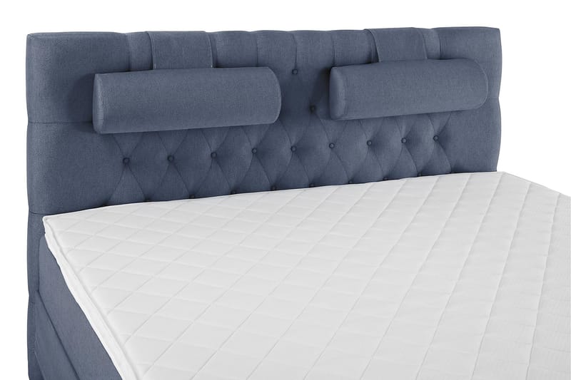 Lucky Komplett Sängpaket 180x200 Skum Diamant Sänggavel - Nackkudde Stor Mörkblå - Möbler - Säng - Komplett sängpaket