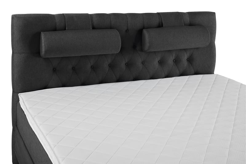 Lucky Komplett Sängpaket 180x200 Skum Diamant  Sänggavel - Nackkudde Stor Svart/Grå - Möbler - Säng - Komplett sängpaket