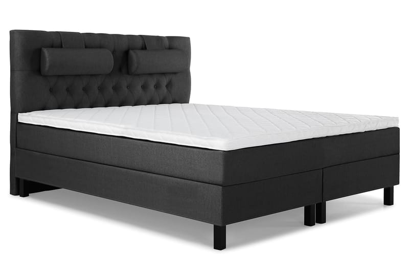 Lucky Komplett Sängpaket 180x200 Skum Diamant  Sänggavel - Nackkudde Stor Svart/Grå - Möbler - Säng - Komplett sängpaket