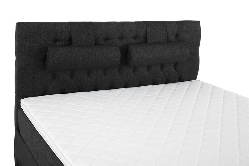 Lucky Komplett Sängpaket 180x200 Skum Diamant  Sänggavel - Nackkudde Stor Svart/Grå/PU - Möbler - Säng - Komplett sängpaket