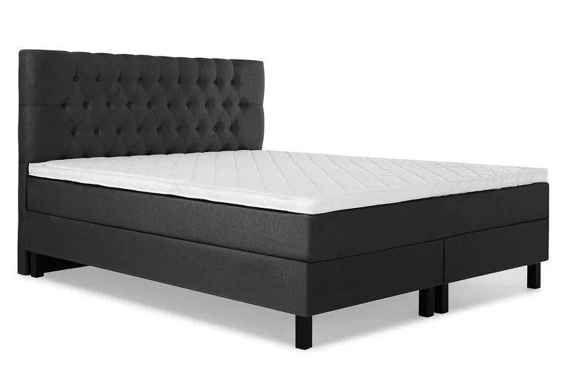 Lucky Komplett Sängpaket 180x200 Skum Diamant - Svart/Grå - Möbler - Säng - Kontinentalsäng