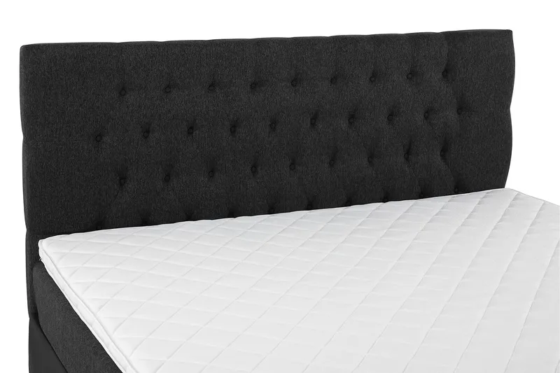 Lucky Komplett Sängpaket 180x200 Skum Diamant - Svart/Grå/PU - Möbler - Säng - Kontinentalsäng