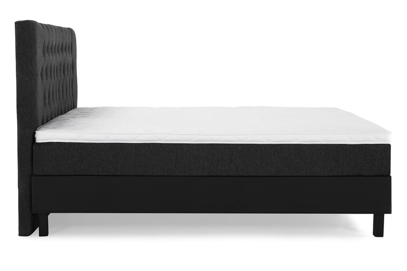 Lucky Komplett Sängpaket 180x200 Skum Diamant - Svart/Grå/PU - Möbler - Säng - Kontinentalsäng