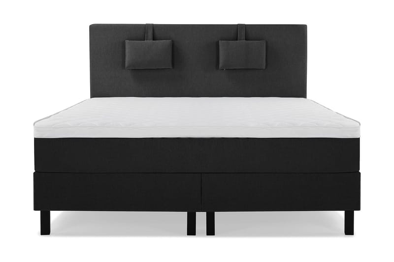 Lucky Komplett Sängpaket 180x200 Skum Slät - Nackkudde Liten Svart/Grå - Möbler - Säng - Kontinentalsäng