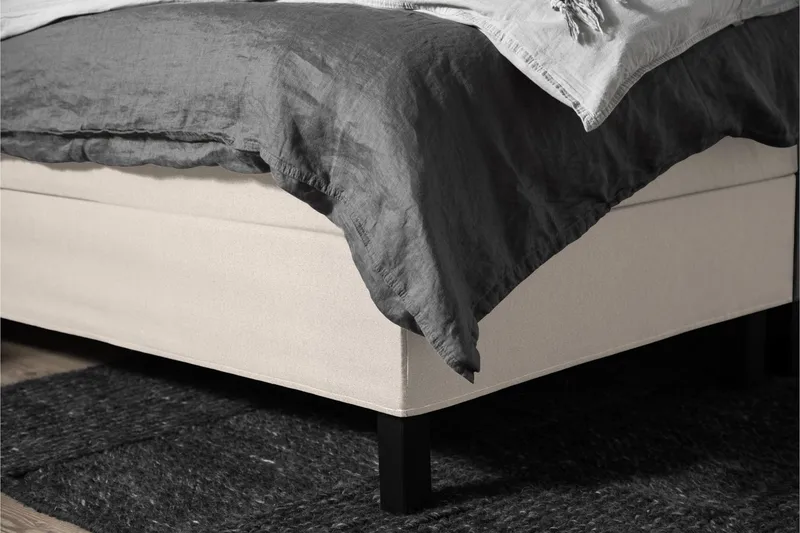 Lucky Komplett Sängpaket 180x200 Skum Slät Sänggavel - Beige - Möbler - Säng - Kontinentalsäng