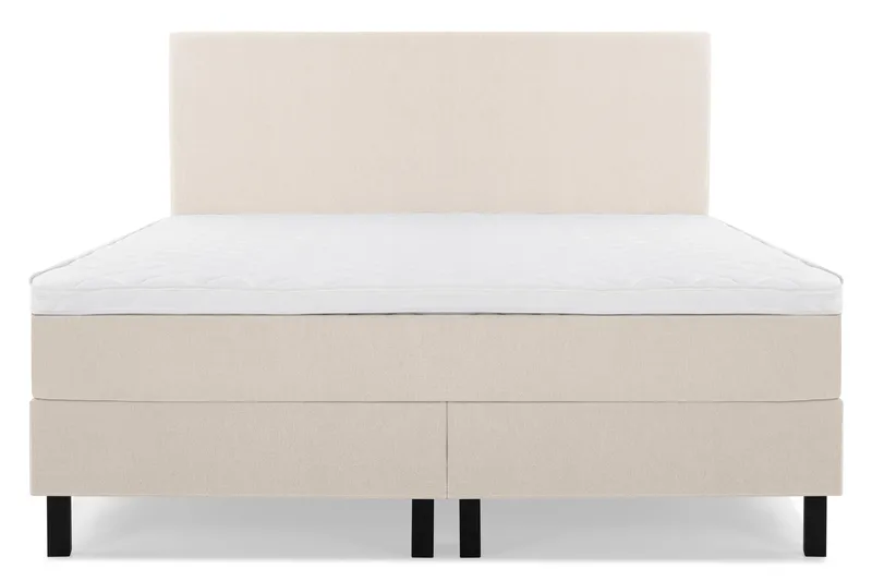 Lucky Komplett Sängpaket 180x200 Skum Slät Sänggavel - Beige - Möbler - Säng - Kontinentalsäng