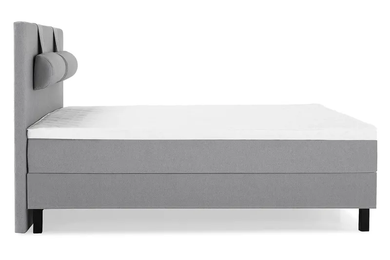 Lucky Komplett Sängpaket 180x200 Skum Slät Sänggavel - Nackkudde Stor Mellangrå - Möbler - Säng - Kontinentalsäng
