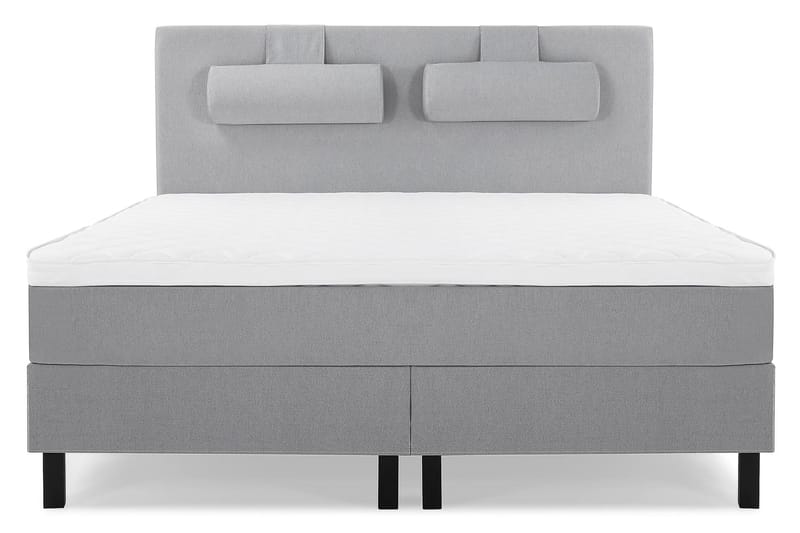 Lucky Komplett Sängpaket 180x200 Skum Slät Sänggavel - Nackkudde Stor Mellangrå - Möbler - Säng - Kontinentalsäng