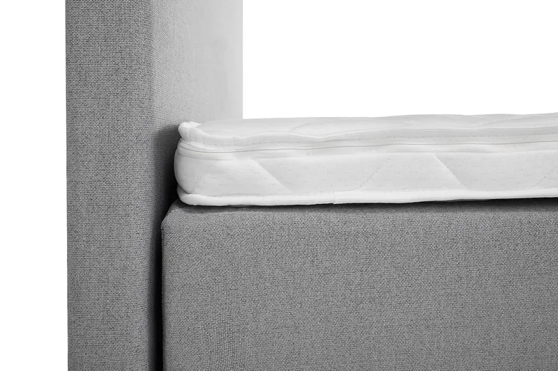 Lucky Komplett Sängpaket 180x200 Skum Slät Sänggavel - Nackkudde Stor Mellangrå - Möbler - Säng - Kontinentalsäng