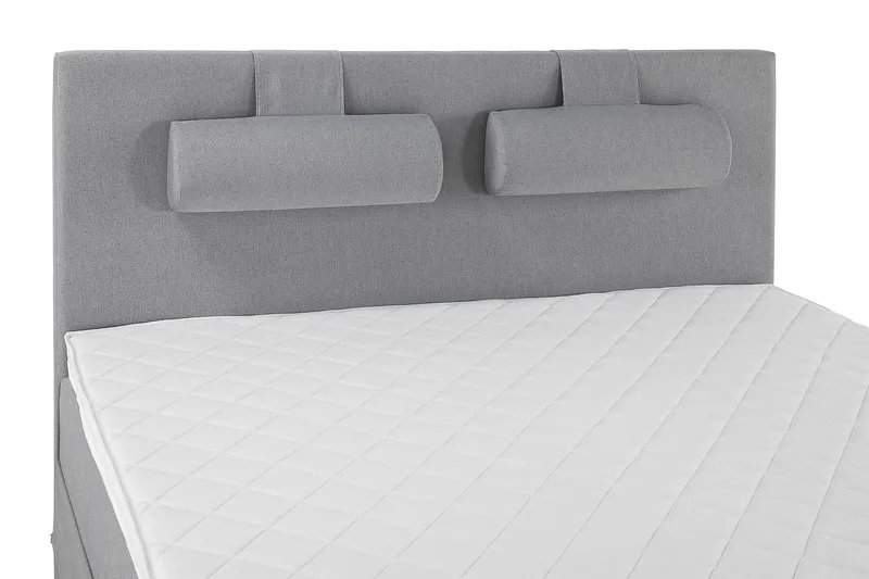Lucky Komplett Sängpaket 180x200 Skum Slät Sänggavel - Nackkudde Stor Mellangrå - Möbler - Säng - Kontinentalsäng