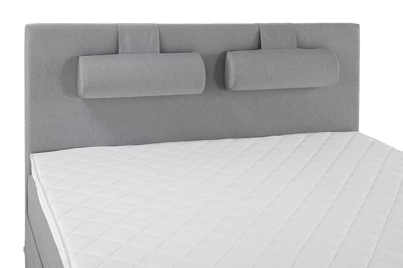 Lucky Komplett Sängpaket 180x200 Skum Slät Sänggavel - Nackkudde Stor Mellangrå - Möbler - Säng - Kontinentalsäng