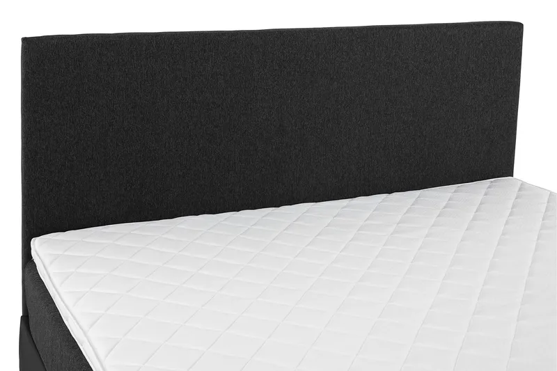 Lucky Komplett Sängpaket 180x200 Skum Slät  Sänggavel - Svart/Grå/PU - Möbler - Säng - Kontinentalsäng