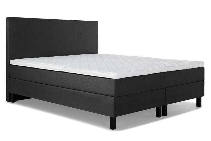 Lucky Komplett Sängpaket 180x200 Skum Slät - Svart/Grå - Möbler - Säng - Kontinentalsäng
