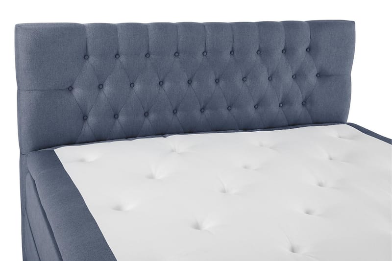 Lucky Komplett Sängpaket 180x200 Polyeter Diamant Sänggavel - Mörkblå - Möbler - Säng - Komplett sängpaket