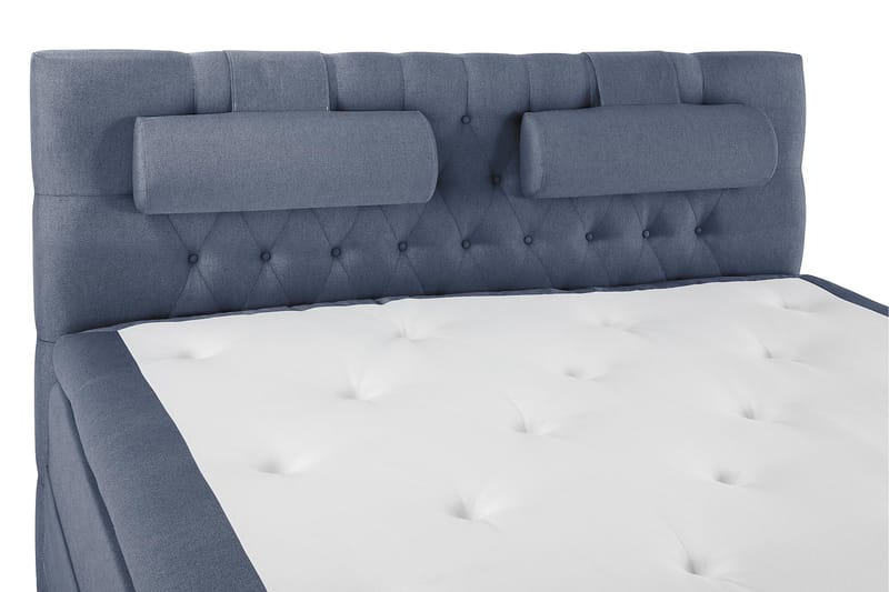Lucky Komplett Sängpaket 180x200 Polyeter Diamant Sänggavel - Nackkudde Stor Mörkblå - Möbler - Säng - Kontinentalsäng