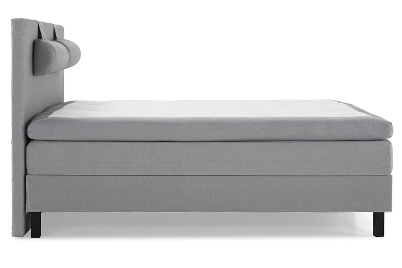 Lucky Komplett Sängpaket 180x200 Polyeter Slät Sänggavel - Nackkudde Stor Mellangrå - Möbler - Säng - Kontinentalsäng