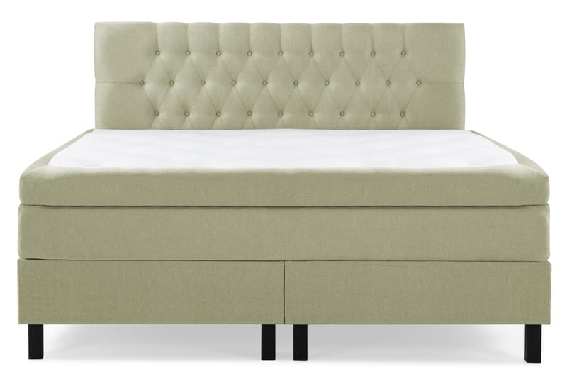 Lucky Komplett Sängpaket 180x200 Polyeter Diamant Sänggavel - Grön - Möbler - Säng - Kontinentalsäng