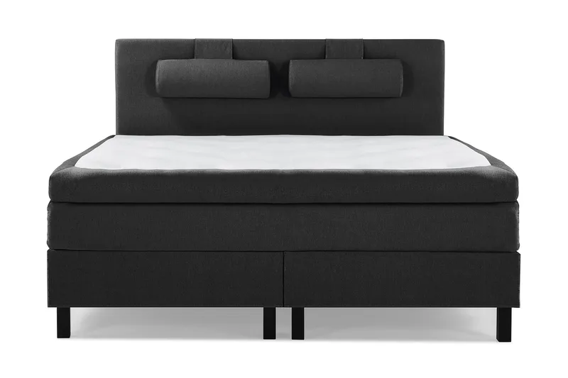 Lucky Komplett Sängpaket 180x200 Polyeter Slät - Nackkudde Stor Svart/Grå - Möbler - Säng - Kontinentalsäng