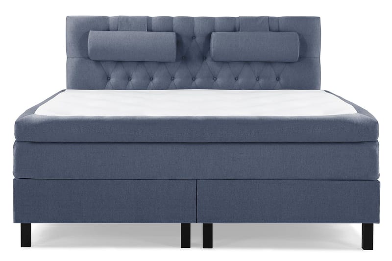 Lucky Komplett Sängpaket 180x200 Polyeter Diamant Sänggavel - Nackkudde Stor Mörkblå - Möbler - Säng - Kontinentalsäng