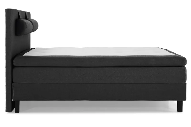 Lucky Komplett Sängpaket 180x200 Polyeter Slät - Nackkudde Stor Svart/Grå - Möbler - Säng - Kontinentalsäng