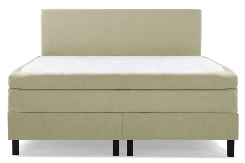 Lucky Komplett Sängpaket 180x200 Polyeter Slät Sänggavel - Grön - Möbler - Säng - Kontinentalsäng