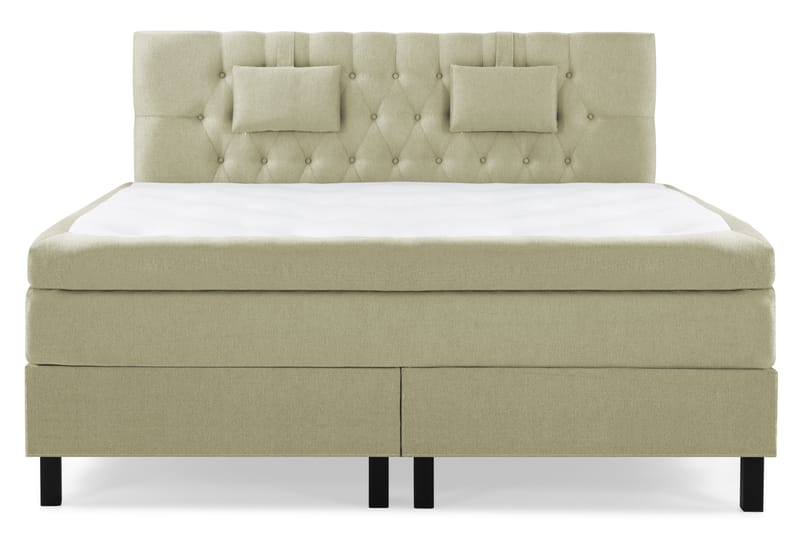 Lucky Komplett Sängpaket 180x200 Polyeter Diamant Sänggavel - Nackkudde Liten Grön - Möbler - Säng - Kontinentalsäng