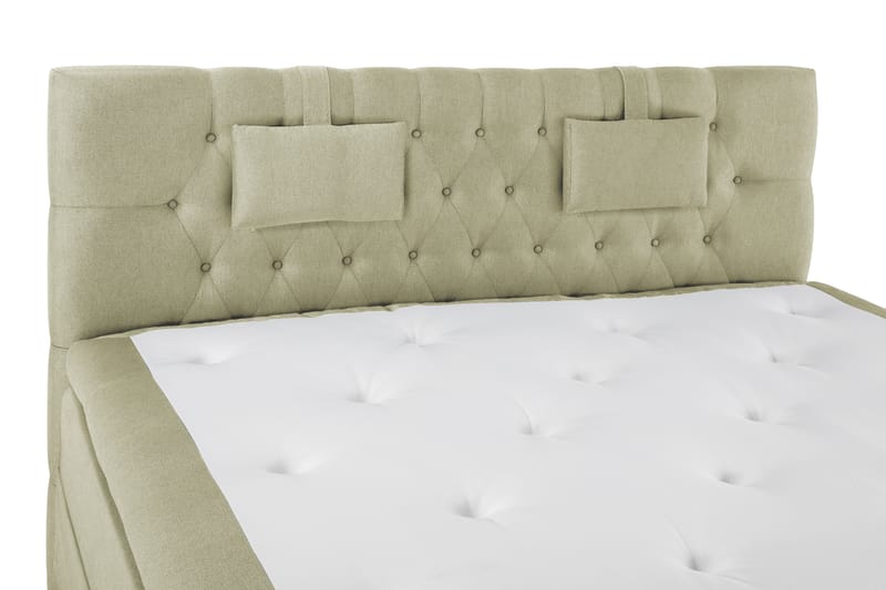 Lucky Komplett Sängpaket 180x200 Polyeter Diamant Sänggavel - Nackkudde Liten Grön - Möbler - Säng - Kontinentalsäng