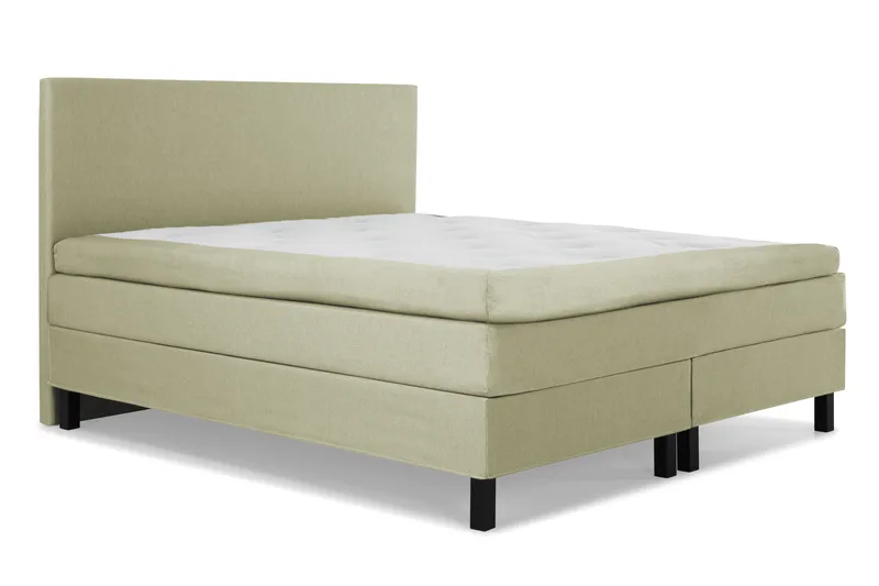 Lucky Komplett Sängpaket 180x200 Polyeter Slät Sänggavel - Grön - Möbler - Säng - Kontinentalsäng