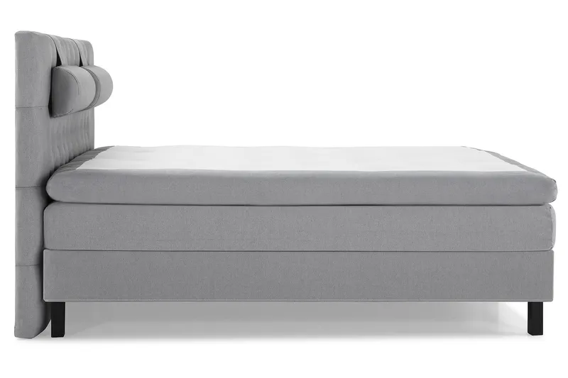 Lucky Komplett Sängpaket 180x200 Polyeter Diamant Sänggavel - Grå - Möbler - Säng - Kontinentalsäng