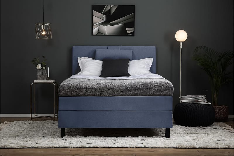 Lucky Kontinentalsäng 120x200 cm - Mörkblå - Möbler - Säng - Komplett sängpaket