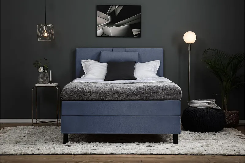 Lucky Kontinentalsäng 120x200 cm - Mörkblå - Möbler - Säng - Kontinentalsäng