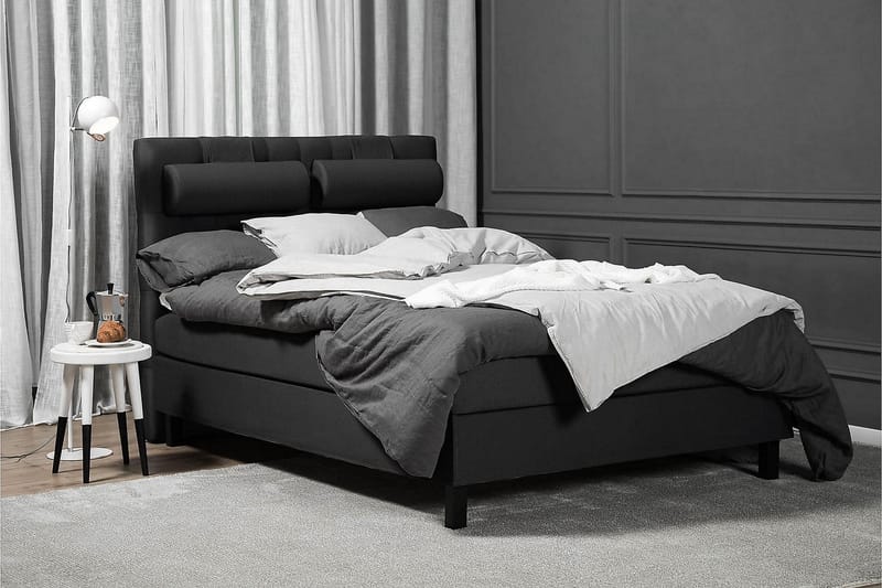 Lucky Kontinentalsäng 140x200 cm - Svart/Grå - Möbler - Säng - Kontinentalsäng