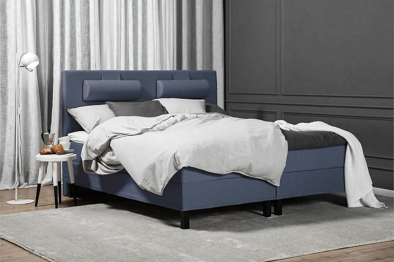 Lucky Kontinentalsäng 150x200 cm - Mörkblå - Komplett sängpaket - Kontinentalsäng