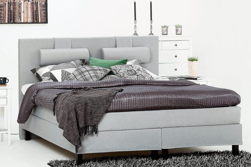 Lucky Kontinentalsäng 150x200 cm - Mellangrå - Möbler - Säng - Komplett sängpaket