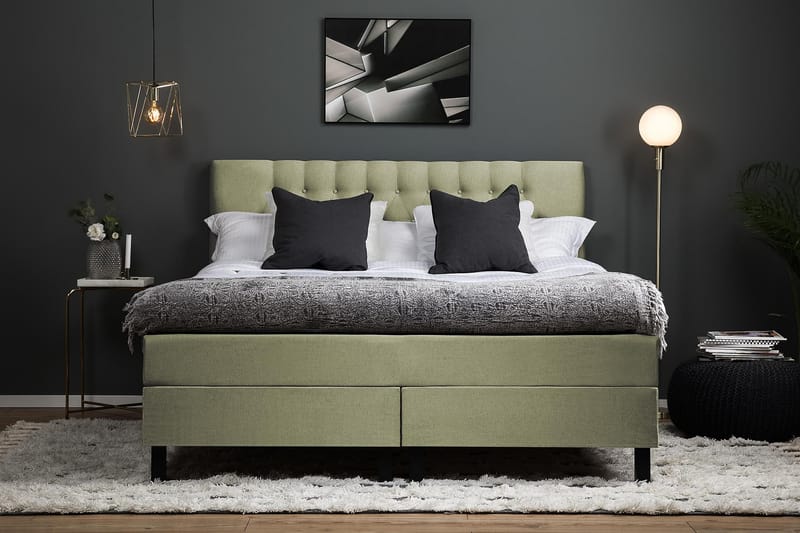 Lucky Kontinentalsäng 160x200 cm - Grön - Möbler - Säng - Komplett sängpaket