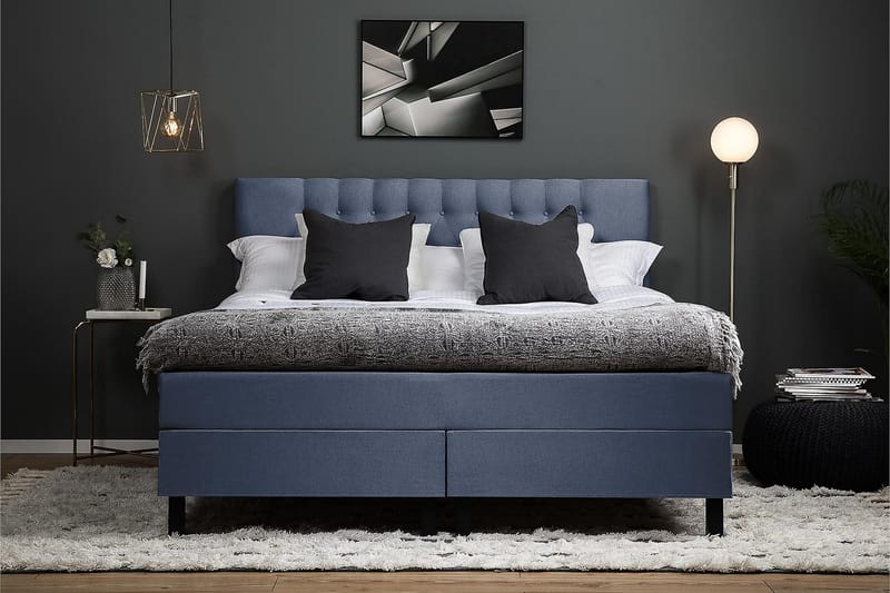 Lucky Kontinentalsäng 160x200 cm - Mörkblå - Möbler - Säng - Komplett sängpaket