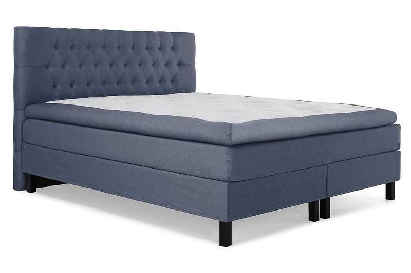 Lucky Kontinentalsäng 160x200Latexmadrass - Mörkblå - Komplett sängpaket - Kontinentalsäng - Dubbelsäng