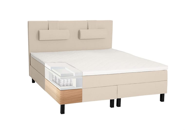 Lucky Kontinentalsäng 180x200 cm - Beige - Möbler - Säng - Komplett sängpaket