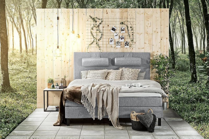 Lucky Kontinentalsäng 180x200Latexmadrass - Mellangrå - Möbler - Säng - Kontinentalsäng